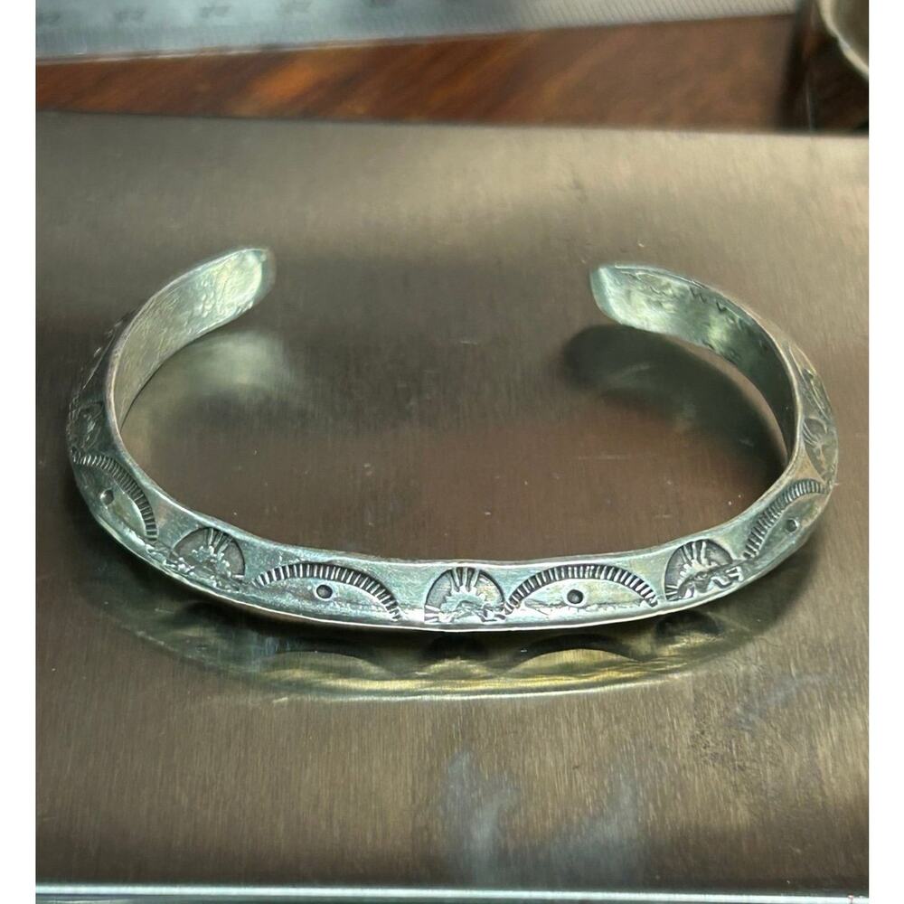 Navajo Native American handmade 900 silver cuff bracelet southwestern jewelry